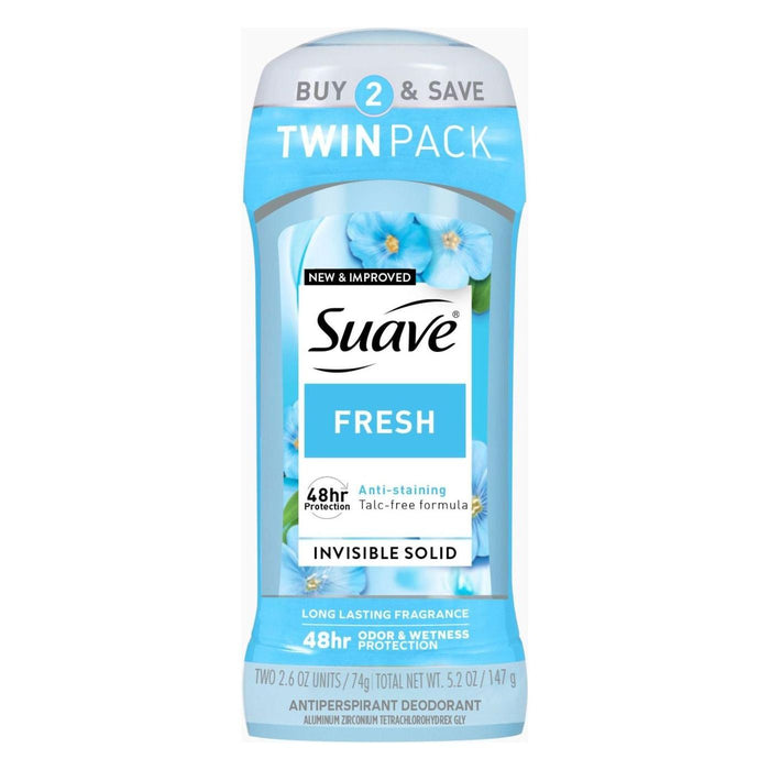 Suave® Antiperspirant Deodorant – Fresh Scent (2.6 oz Twin Pack)