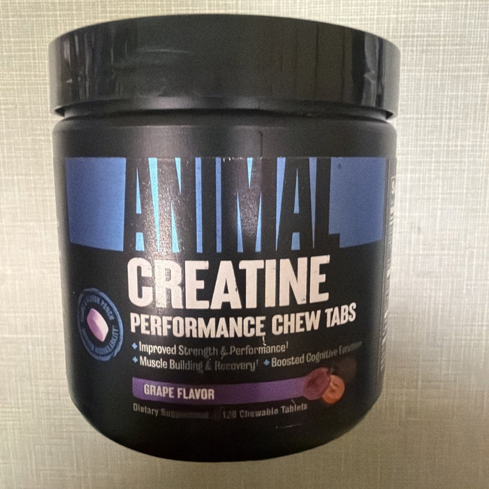 Animal Creatine Performance Chews, Grape, 120 Chewable Tablets Exp 11/26