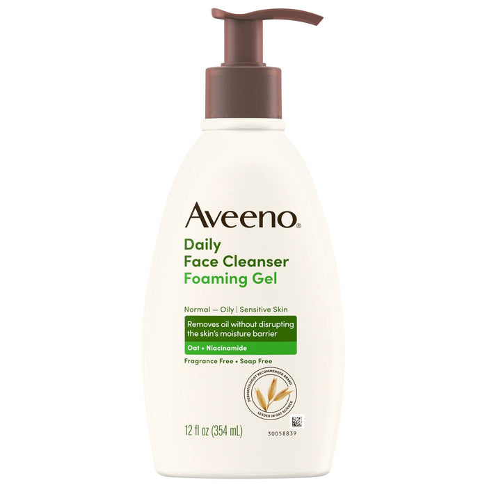 Aveeno Daily Moisturizing Foaming Gel Normal - Oily Sensitive Skin 12 Oz