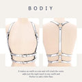 Bodiy Women's High-Waisted Mirror Harness Belt – Silver Punk Rave Style