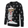Alex Stevens Little Boys’ Sloth Pole Sweater, Black Combo, Size 4