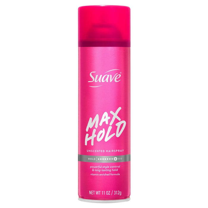 Suave Max Hold Aerosol Hairspray Unscented 11 oz