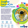 Earth eCoin Nylon Lick Mat for Dogs | USA Made Enrichment Toy | SodaPup
