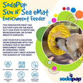 Sun n' Sea eMat - Enrichment Lick Mat For Dogs and Cats - With Suction Cups - Beach Design | USA Made