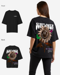 G West Womens Oversized Sunflower Life Style T Shirt
