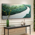 Green Rivers Abstract Wall Art III