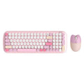 Wireless Keyboard & Mouse Combo - Soft Click, Colorful 100 Keys