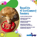 Santa Christmas eBowl Deep Slow Feeder Dog Bowl for Enrichment | USA Made