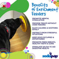 Rubber Duckies emat - Enrichment Lick Mat for Dogs and Cats - with Suction Cups | Bath Time Design | SodaPup USA Made