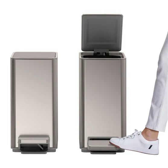 Kohler 2-Pack 6L Stainless Steel Step Trash Bin Stainless Steel