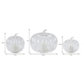 Glass Pumpkin LED Light Candles, Set of 3