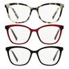 Design Optics by Foster Grant #811 Fashion Cateye Reading Glasses, 3-pack