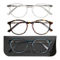Design Optics by Foster Grant Classic Plastic Round Reading Glasses, 3-pack