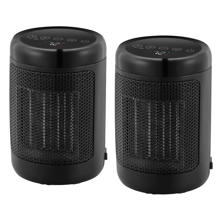 OmniHeat Digital Ceramic Personal Heater, 2-pack