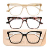 Design Optics by Foster Grant #813 Oversized Square Reading Glasses, 3-pack +2.75