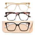 Design Optics by Foster Grant #813 Oversized Square Reading Glasses, 3-pack +2.75