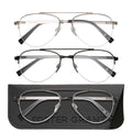 Design Optics by Foster Grant #760 Semi-Rim Aviator Reading Glasses, 3-pack