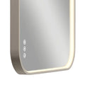Artika Royce 32” x 24” LED Wall Mirror with Defogger  Brushed Nickel