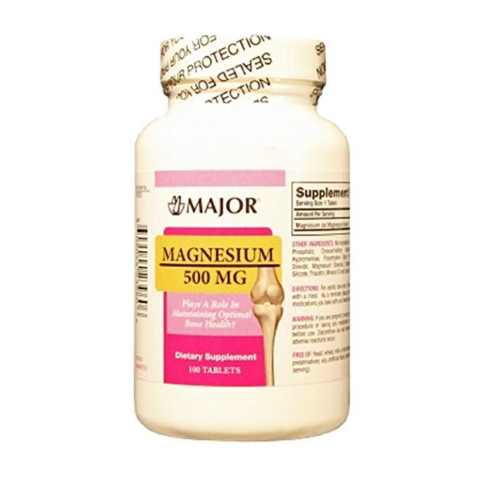 Magnesium Oxide 500 mg Tablet, 100 EA