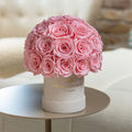 Essence Beige Suede Superdome Box | Light Pink Roses