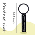 yaozeio Long Distance Relationship Keychain Gift for Couples Black Unisex