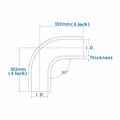 OHOB-COOL 0.63" ID 90° Silicone Elbow Coupler 16mm Reinforced 4-Ply Hose