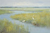 Original Oil Painting of Egrets In Water