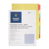 Business Source Insertable Tab Ring Binder Indexes 1.5" Tabs 11x8.5 Multi 25ct