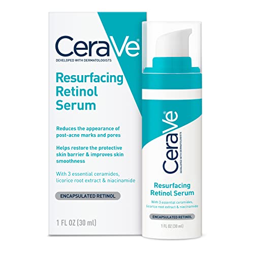 CeraVe Retinol Serum 1 oz for Post-Acne Marks and Skin Texture