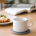 Drink Coasters 6 Pack with Holder — Non-Slip Non-Stick Cup Mat for Hot & Cold Dr