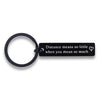 yaozeio Long Distance Relationship Keychain Gift for Couples Black Unisex