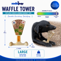 Waffle Tower Nylon Chew & Enrichment Toy | 2-in-1 for Aggressive Chewers | SodaPup