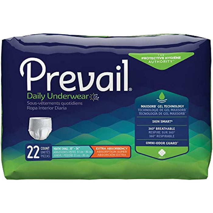 Prevail® First Quality Youth Absorbent Underwear – Size Small (22 Count)
