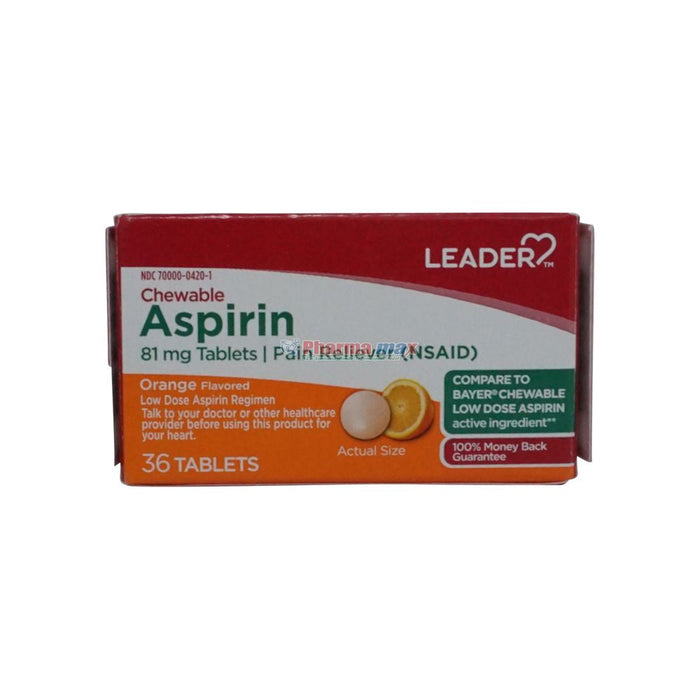 Leader™ Low Dose Aspirin (81 mg) – Orange Flavor