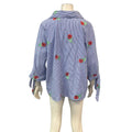 Monteau Womens Trendy Plus Size Embroidered Button up Shirt, Size 2X