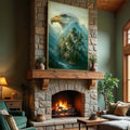 Eagle Over The Canyon Double Exposure Wall Art