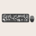 Wireless Keyboard and Mouse Combo - Full-Size Keyboard Black/Gray Keys