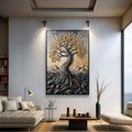 Golden Tree of Life Minimalist Wall Art