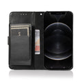 Indy Series Black Leather Wallet Case - iPhone 13 Pro