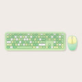 Wireless Keyboard and Mouse Combo with Lime Green Flush Keys