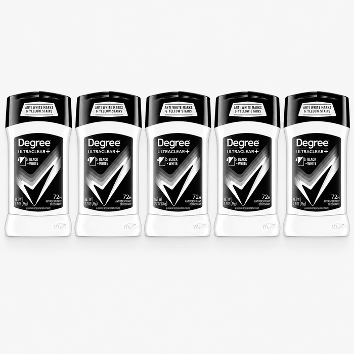 Degree UltraClear+ 5in1 Protection Antiperspirant Deodorant Black+White 5 Pack