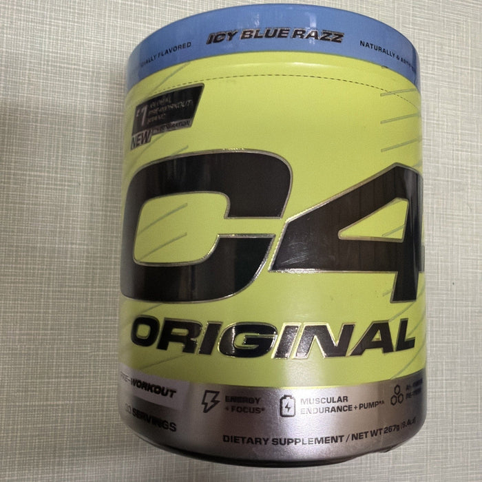 C4 Original Pre-Workout, Icy Blue Razz, 9.4 oz