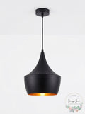 Zuo Copper Ceiling Lamp in Matte Black Finish
