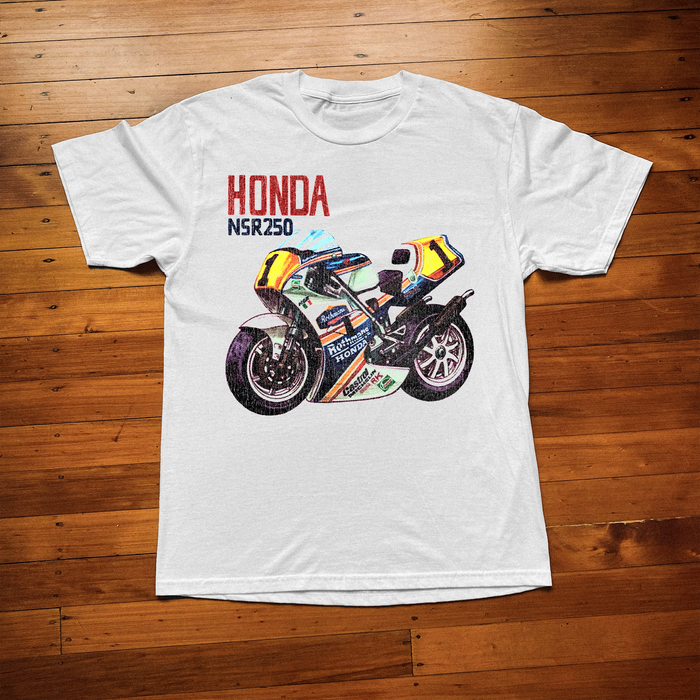 Honda Nsr 250 Vintage White T-Shirt
