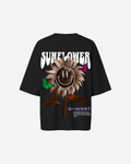 G West Womens Oversized Sunflower Life Style T Shirt
