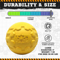 Industrial Dog Ball Rubber Chew Toy for Heavy Chewers | Yellow | USA Made | SodaPup