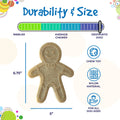 Gingerbread Man Nylon Dog Chew Toy for Aggressive Chewers | USA Made