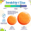 Bottle Top Flyer Rubber Frisbee for Dogs | Orange | Vet Approved | USA Made