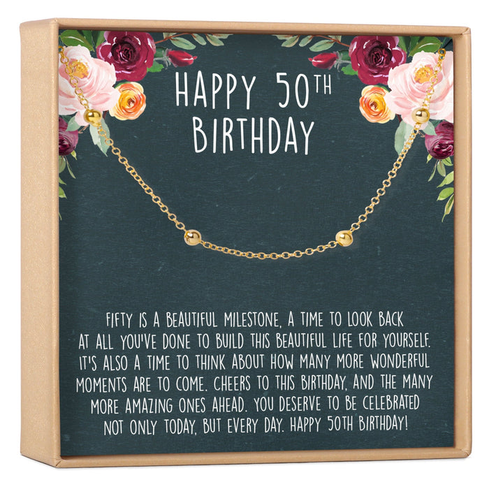 50th Birthday Dot Bracelet