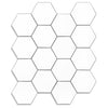 Yipscazo Hexagon Peel Stick Backsplash Tile SPC Faux Marble Pure White 1 Sheet